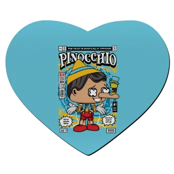 Pinocchio, Mousepad heart 23x20cm