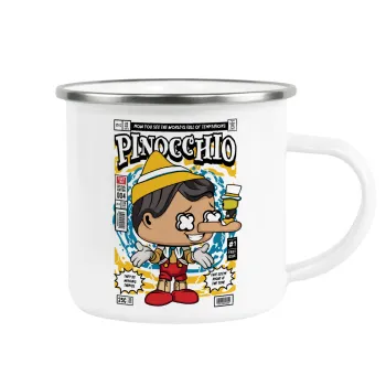 Pinocchio, Κούπα Μεταλλική εμαγιέ λευκη 360ml