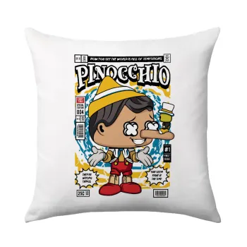 Pinocchio, Μαξιλάρι καναπέ 40x40cm περιέχεται το  γέμισμα