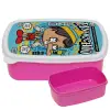 ΡΟΖ παιδικό δοχείο φαγητού (lunchbox) πλαστικό (BPA-FREE) Lunch Βox M18 x Π13 x Υ6cm