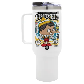 Pinocchio, Mega Tumbler με καπάκι, διπλού τοιχώματος (θερμό) 1,2L