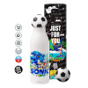 Soccer Metal mug thermos, double wall, 550ml