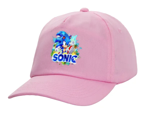 Sonic — Casual children's baseball cap, 100% Cotton Twill, PINK (COTTON, CHILDREN'S, ONE SIZE)