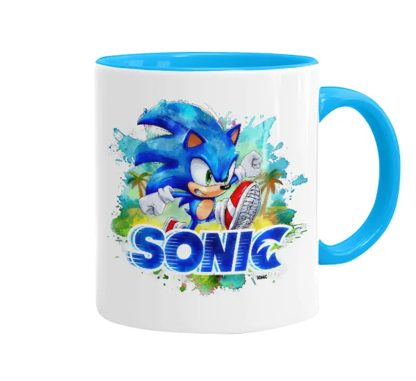 Sonic — Mug colored light blue, ceramic, 330ml