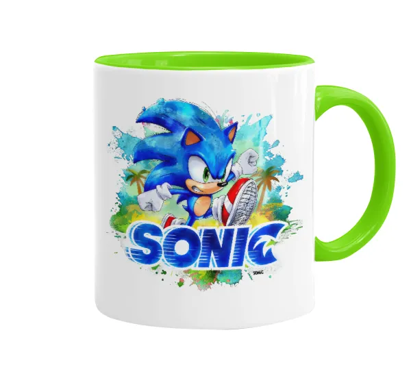 Sonic — Mug colored light green, ceramic, 330ml