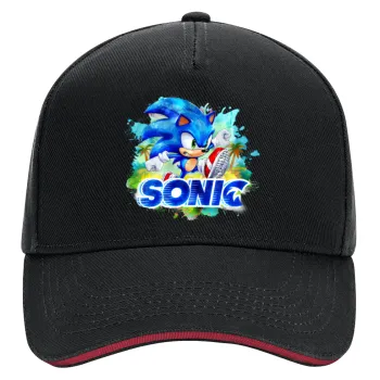 Sonic, DRILL Adult Ultimate Hat BLACK/RED, (100% COTTON, ADULT, UNISEX, ONE SIZE)