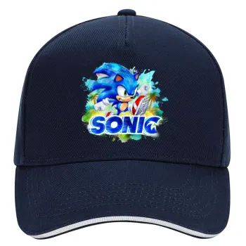 Σόνικ ο Σκαντζόχοιρος, DRILL Καπέλο Ενηλίκων Ultimate ΜΠΛΕ/ΛΕΥΚΟ, (100% ΒΑΜΒΑΚΕΡΟ, ΕΝΗΛΙΚΩΝ, UNISEX, ONE SIZE)