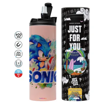 Sonic, Tumbler stainless steel PINK 600ml
