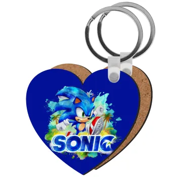 Sonic, Μπρελόκ Ξύλινο καρδιά MDF