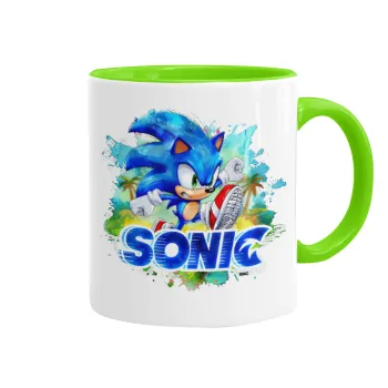 Σόνικ ο Σκαντζόχοιρος, Κούπα χρωματιστή βεραμάν, κεραμική, 330ml