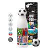 Soccer Metal mug thermos, double wall, 550ml