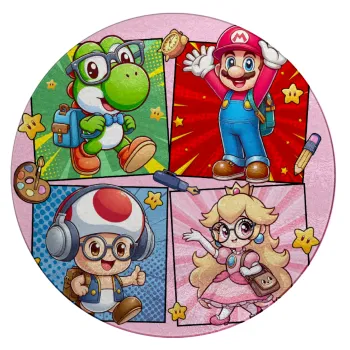 Back to the School Mario & Friends, Επιφάνεια κοπής γυάλινη στρογγυλή (30cm)