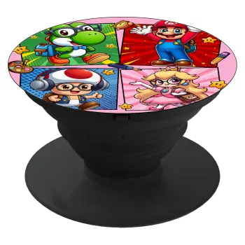 Back to the School Mario & Friends, Phone Holders Stand  Black Hand-held Mobile Phone Holder