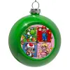 Στολίδι Χριστουγεννιάτικη μπάλα δένδρου Πράσινο 8cm