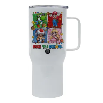 Back to the School Mario & Friends, Tumbler με καπάκι, διπλού τοιχώματος (θερμό) 750L