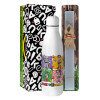 Easter Set, metallic stainless thermos bottle (500ml) & scented flat Easter candle (30cm) (GRAY)