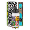 Easter Set, metallic aluminum water bottle (500ml) & scented flat candle (30cm) (TURQUOISE)