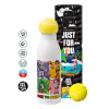 Tennis ball Metal mug thermos White, double wall, 550ml