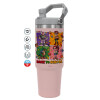 Pink color, 890ml (30oz) stainless Steel Tumbler with Handle