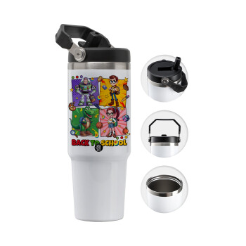 Back to the School Buzz & Friends, 30oz stainless Steel Tumbler with Handle