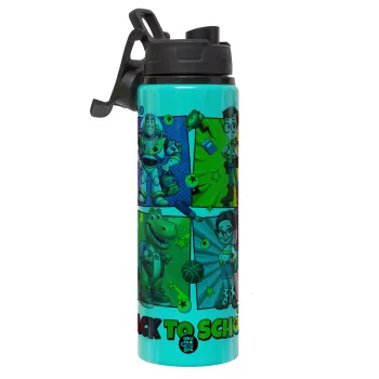 Back to the School Buzz & Friends, Μεταλλικό παγούρι νερού με καπάκι ασφαλείας, αλουμινίου 850ml