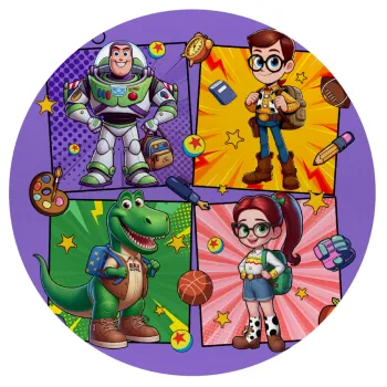 Back to the School Buzz & Friends, Mousepad Στρογγυλό 20cm