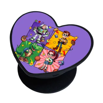 Back to the School Buzz & Friends, Phone Holders Stand  καρδιά Μαύρο Βάση Στήριξης Κινητού στο Χέρι