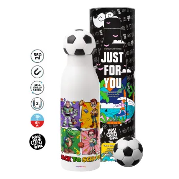 Back to the School Buzz & Friends, Soccer Metal mug thermos, double wall, 550ml