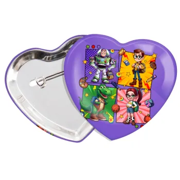 Back to the School Buzz & Friends, Κονκάρδα παραμάνα καρδιά (57x52mm)