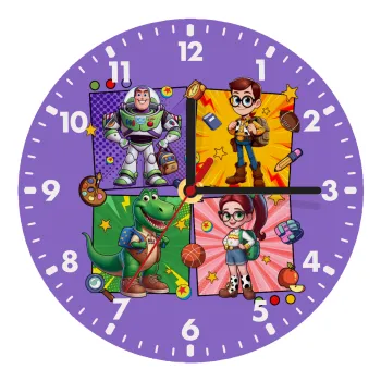 Back to the School Buzz & Friends, Wooden wall clock (20cm)