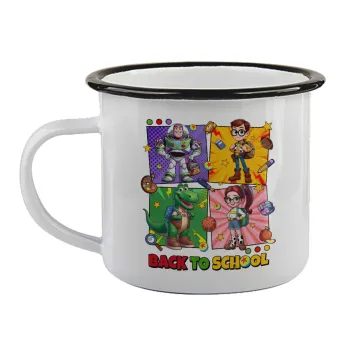 Back to the School Buzz & Friends, Κούπα εμαγιέ με μαύρο χείλος 360ml