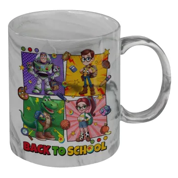 Back to the School Buzz & Friends, Mug ceramic marble style, 330ml
