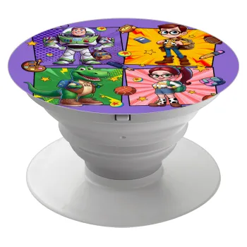 Back to the School Buzz & Friends, Phone Holders Stand  White Hand-held Mobile Phone Holder