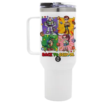 Back to the School Buzz & Friends, Mega Tumbler με καπάκι, διπλού τοιχώματος (θερμό) 1,2L