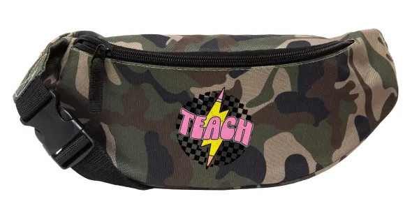 Teach — Unisex waist bag (banana) in Jungle camouflage color with 2 pockets