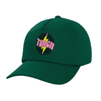 Teach, Twill Καπέλο παιδικό Bottle Green (100% ΒΑΜΒΑΚΕΡΟ, ΠΑΙΔΙΚΟ, UNISEX)