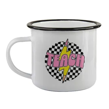 Teach, Κούπα εμαγιέ με μαύρο χείλος 360ml