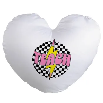 Teach, Μαξιλάρι καναπέ καρδιά 40x40cm περιέχεται το  γέμισμα