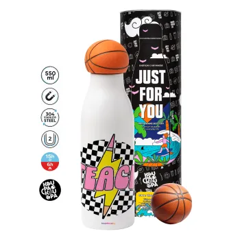 Teach, Bascetball Metal mug thermos, double wall, 550ml