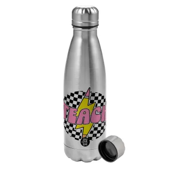 Teach, Metallic water bottle, stainless steel, 750ml