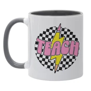 Teach, Mug colored grey, ceramic, 330ml