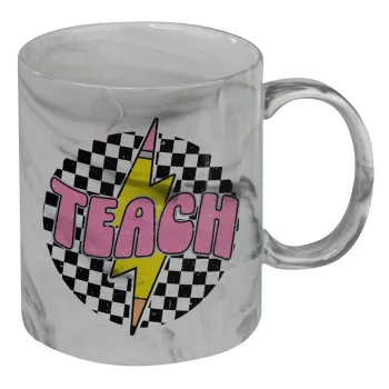 Teach, Mug ceramic marble style, 330ml