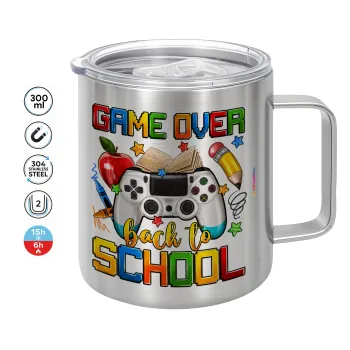 GAME OVER, Back to the School, Mug Stainless steel double wall 300ml