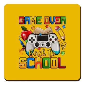 GAME OVER, Back to the School, Τετράγωνο μαγνητάκι ξύλινο 9x9cm