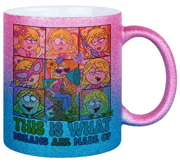 This Is What Dreams Are Made Of Lizzie Mcguire — Κούπα Χρυσή/Μπλε Glitter, κεραμική, 330ml