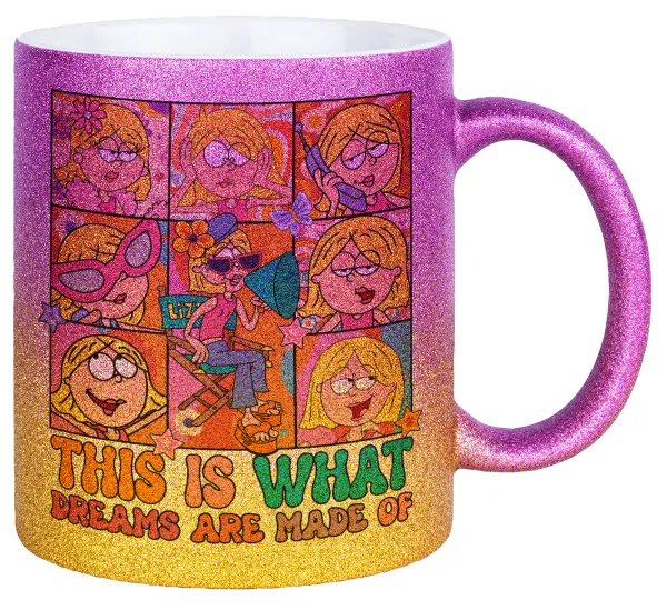 This Is What Dreams Are Made Of Lizzie Mcguire — Κούπα Χρυσή/Ροζ Glitter, κεραμική, 330ml