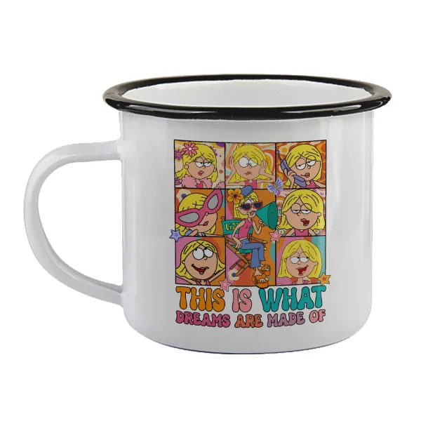This Is What Dreams Are Made Of Lizzie Mcguire — Enamel mug with black rim, 360ml