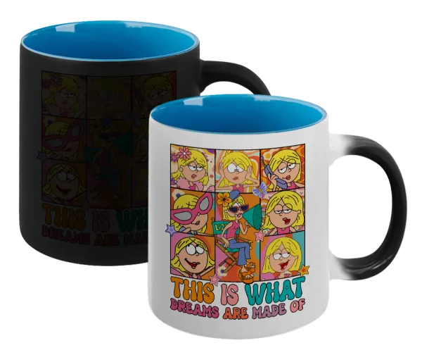 This Is What Dreams Are Made Of Lizzie Mcguire — Magic mug with blue interior, ceramic, 330ml, changes colour with hot drinks