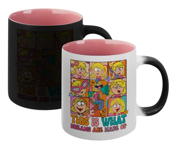 This Is What Dreams Are Made Of Lizzie Mcguire — Magic mug with pink interior, ceramic, 330ml, changes colour with hot drinks