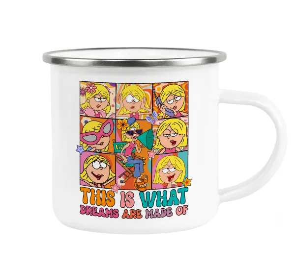 This Is What Dreams Are Made Of Lizzie Mcguire — Metallic enamel cup white 360ml